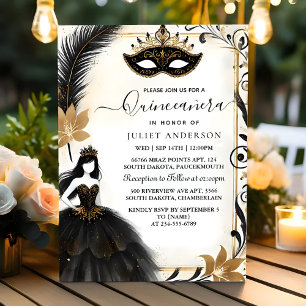 By Fancy Prom Mask Fun Masquerade Quinceañera Invitation