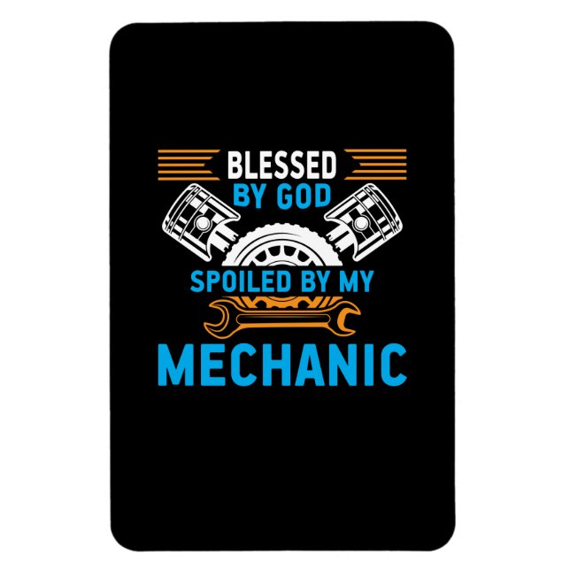 By God By Mechanic Magnet (Vertical)