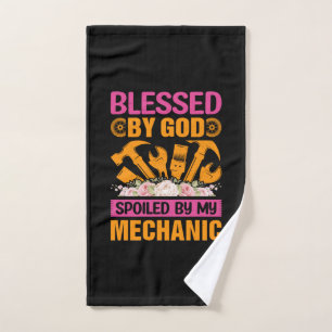By God By My Mechanic Hand Towel