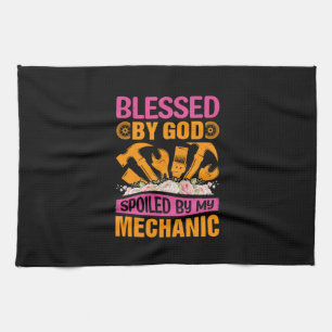 By God By My Mechanic Kitchen Towel