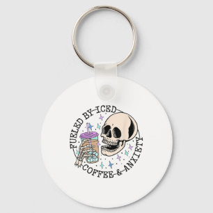 By Iced Coffee And Anxiety Mental Health Awareness Keychain