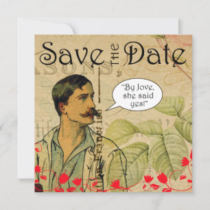 “By Jove She Said Yes” Save the Date Announcement