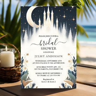 By Magical Dream Mystical Stars Moon Bridal Shower Invitation