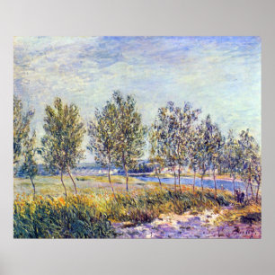 By meadow by Alfred Sisley Poster