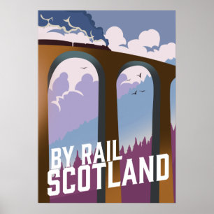 By Rail Scotland Poster