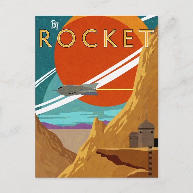 By Rocket Postcard (Front)