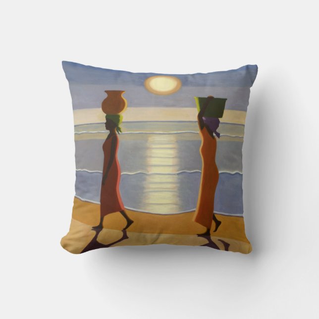 By the Beach 2007 Throw Pillow (Front)