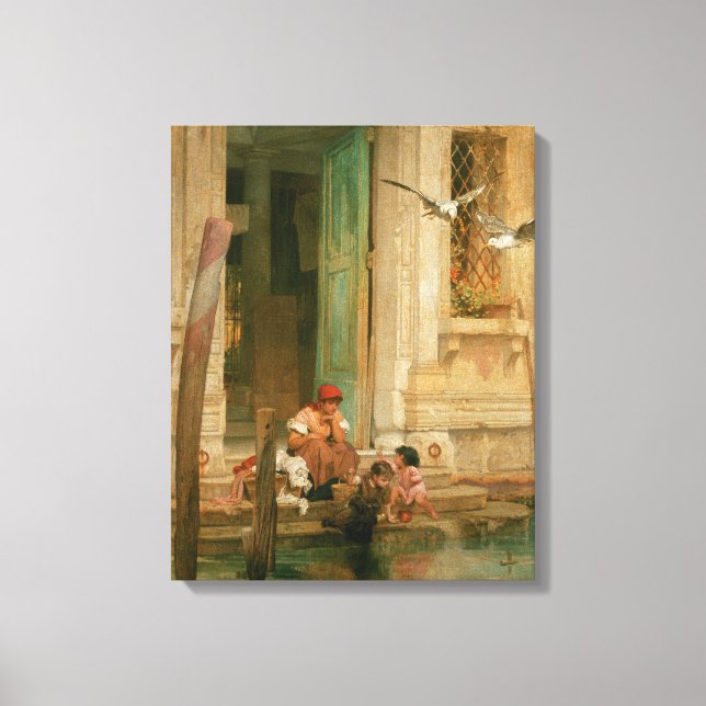 By the Canal, Venice Canvas Print (Front)