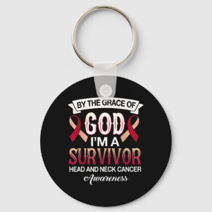 By The Grace God A Survivor Head Neck Cancer Keychain