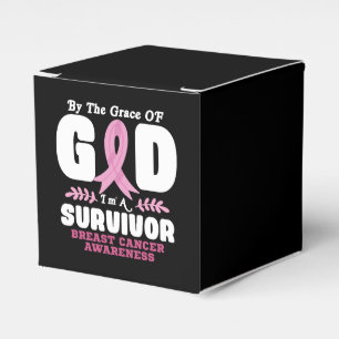 By The Grace God Im A Survivor Breast Cancer Favor Box