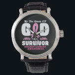By The Grace God Im A Survivor Breast Cancer Watch<br><div class="desc">By The Grace God Im A Survivor Breast Cancer Survivor</div>