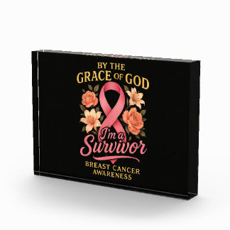 By The Grace Of God Breast Cancer Survivor Faith Photo Block