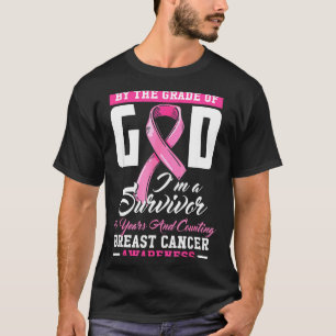 By The Grace Of God Survivor 10 Year Breast Cancer T-Shirt