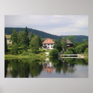 By the lake in the black forest poster