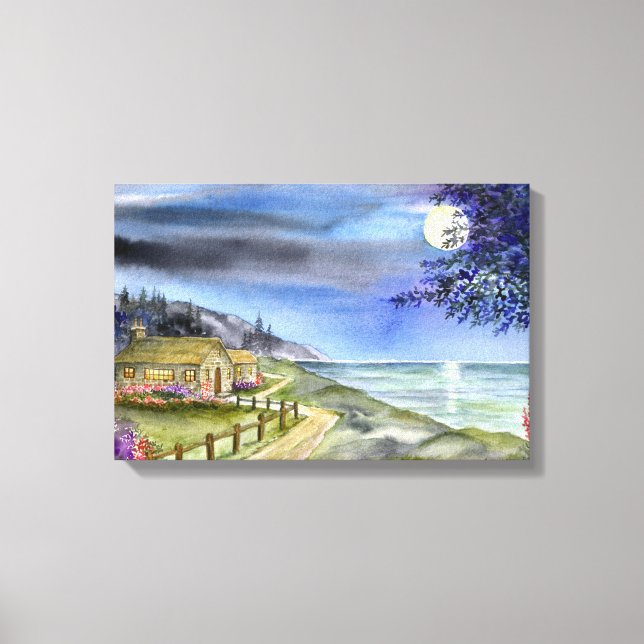 By The Light of The Silvery Moon Canvas Print (Front)