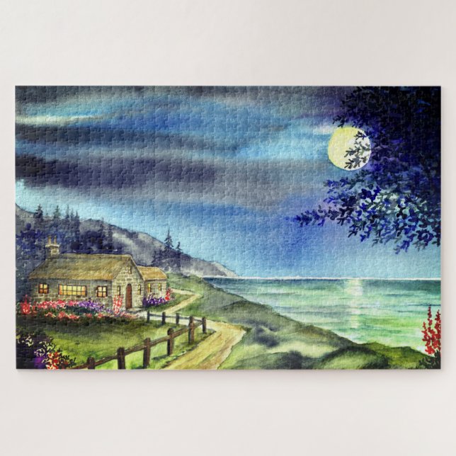 By The Light of The Silvery Moon Jigsaw Puzzle (Horizontal)