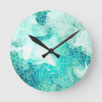 By the Sea, abstract mosaic print.