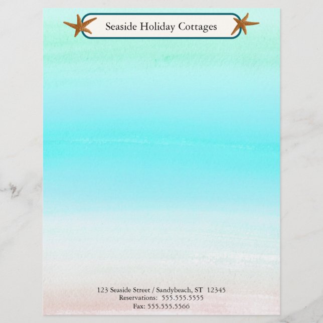 By The Sea Gradient Letterhead (Front)