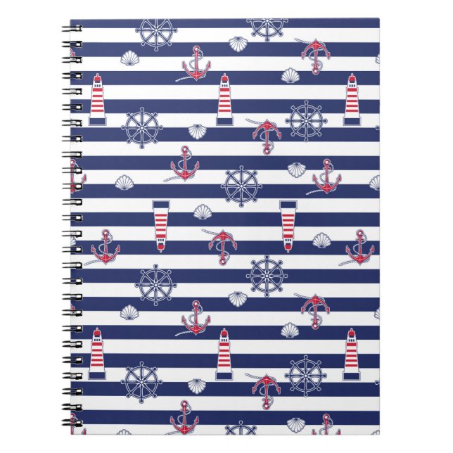 By The Sea Pattern Notebook (Front)