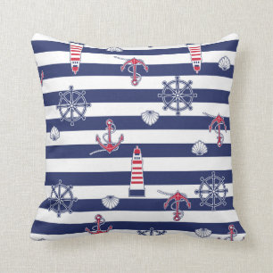 By The Sea Pattern Throw Pillow