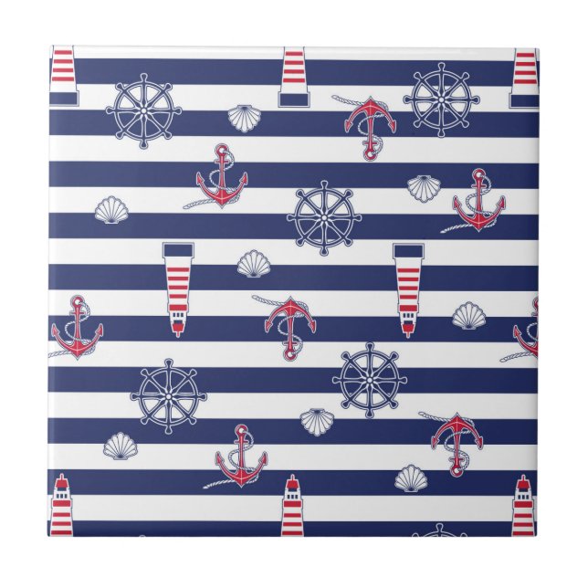 By The Sea Pattern Tile (Front)