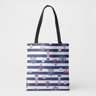 By The Sea Pattern Tote Bag