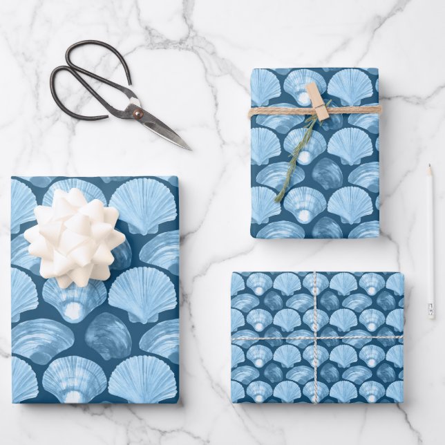 By the Sea Series Design 11  Wrapping Paper Sheet (Front)