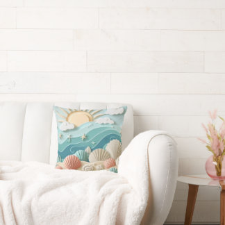 'By The Sea' Throw Pillow