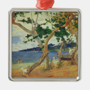 By the Seashore, Martinique, 1887 (oil on canvas) Metal Ornament