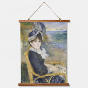 By the Seashore, Oil Painting Portrait, Renoir Hanging Tapestry