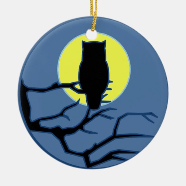 By the Shadow of the Moon Ceramic Ornament (Front)