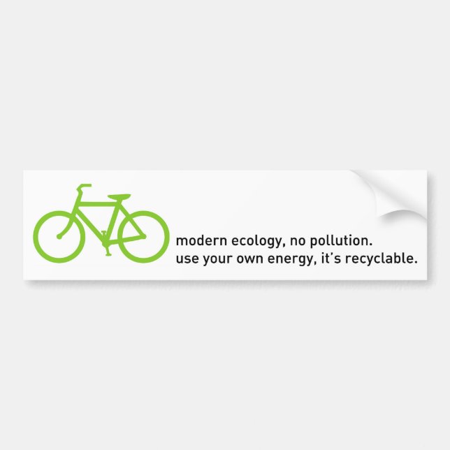Bycicle: Modern Ecology Bumper Sticker (Front)