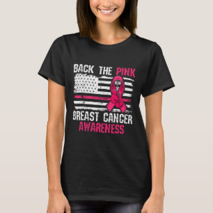Byck The Pink Breast Cancer Awareness American Fla T-Shirt