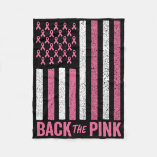 Byck The Pink Breast Cancer Awareness Flag Men Wom Fleece Blanket