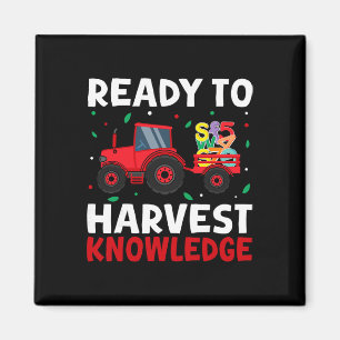 Byck To School Teacher Farming Tractor Farmer Kids Magnet