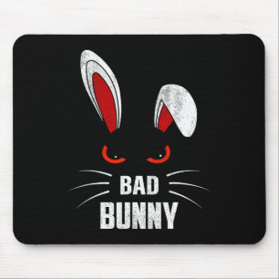 Byd Bunny Scary Rabbit Cool Animal Lover  Mouse Pad