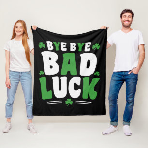 Bye Bye Bad Luck Fleece Blanket