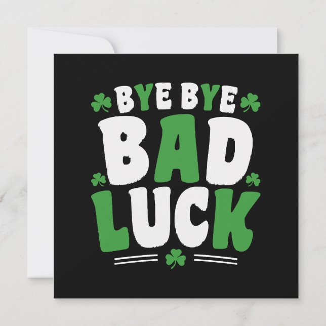 Bye Bye Bad Luck Invitation (Back)