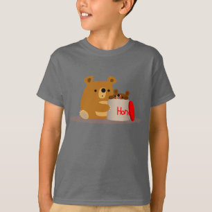 Bye Bye Honey! Cute Cartoon Bears Children T-Shirt