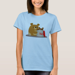 Bye Bye Honey! Cute Cartoon Bears Women T-Shirt