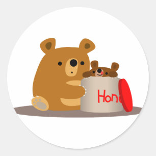 Bye Bye Honey ! Sticker Bears Cartoon Cute