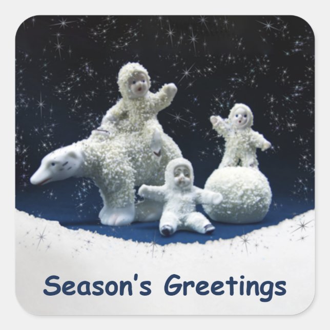 Bye Bye Snow Babies Square Sticker (Front)
