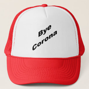 Bye CORONA red white trucker cap