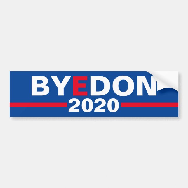 "Bye Don 2020" Blue Bumper Sticker (Front)