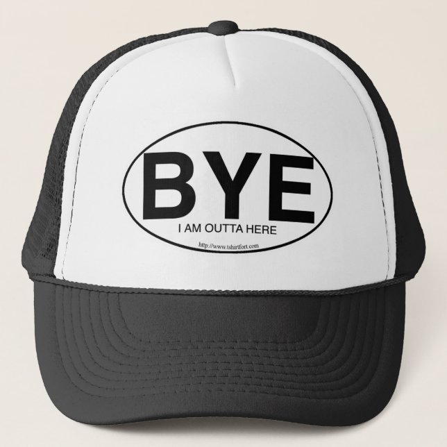 BYE Euro Sticker Style Trucker Hat (Front)