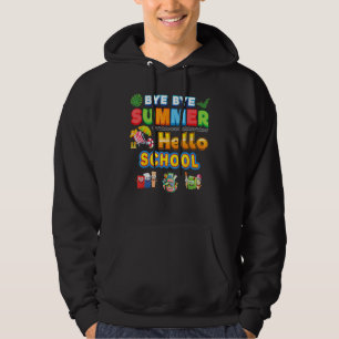 Bye Goodbye Summer Hello School Back To School Kid Hoodie