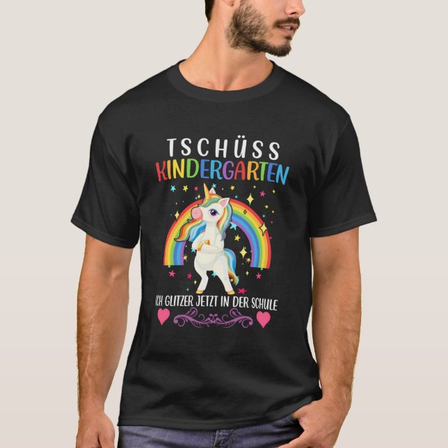 Bye Kindergarten Elementary School Unicorn Schoolc T-Shirt (Front)