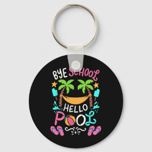 Bye School Beach T Ball Tee Hammock  Keychain