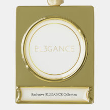 byEL3GANCE - Banner Ornament Gold Tone