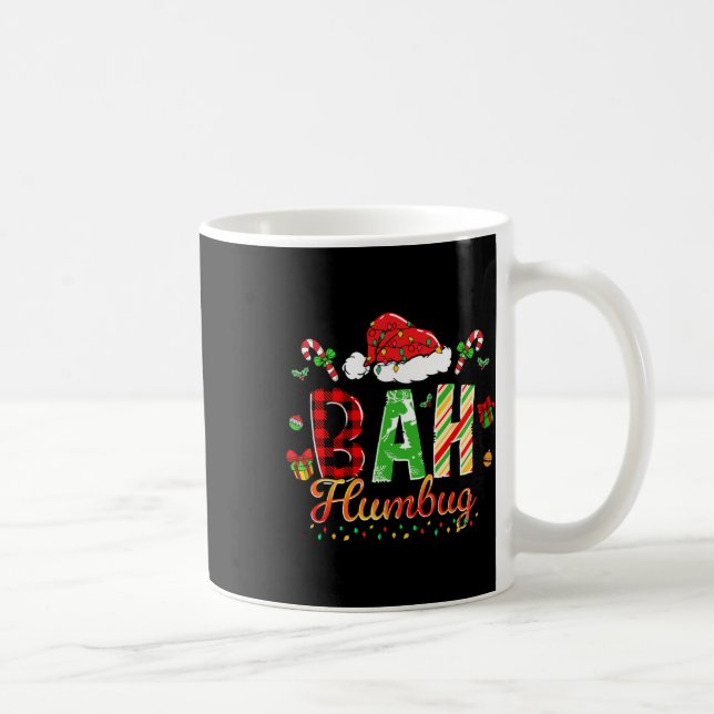 Byh Humbug Funny Sarcastic Christmas Doodle Groovy Coffee Mug (Right)